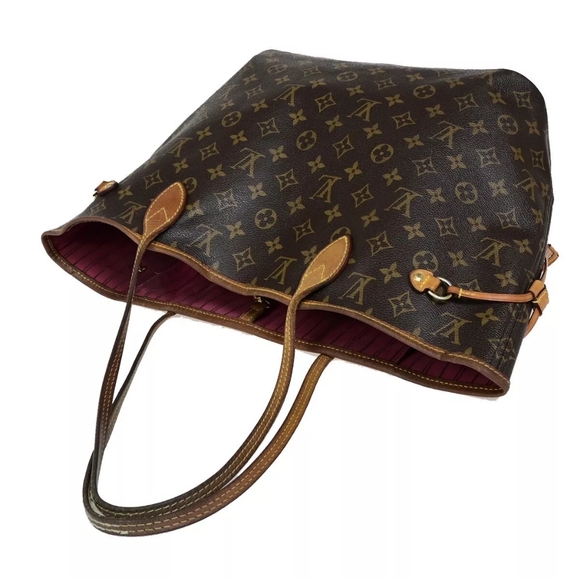 LOUIS VUITTON Neverfull MM Shoulder Tote Bag Monogram Leather authentic - Picture 5 of 16